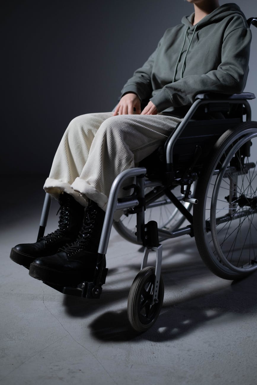 man on a wheelchair