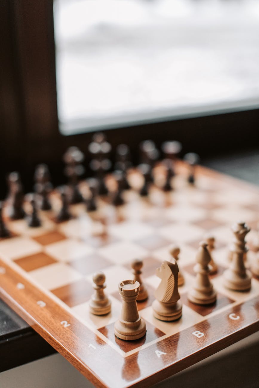 chess pieces on chess board