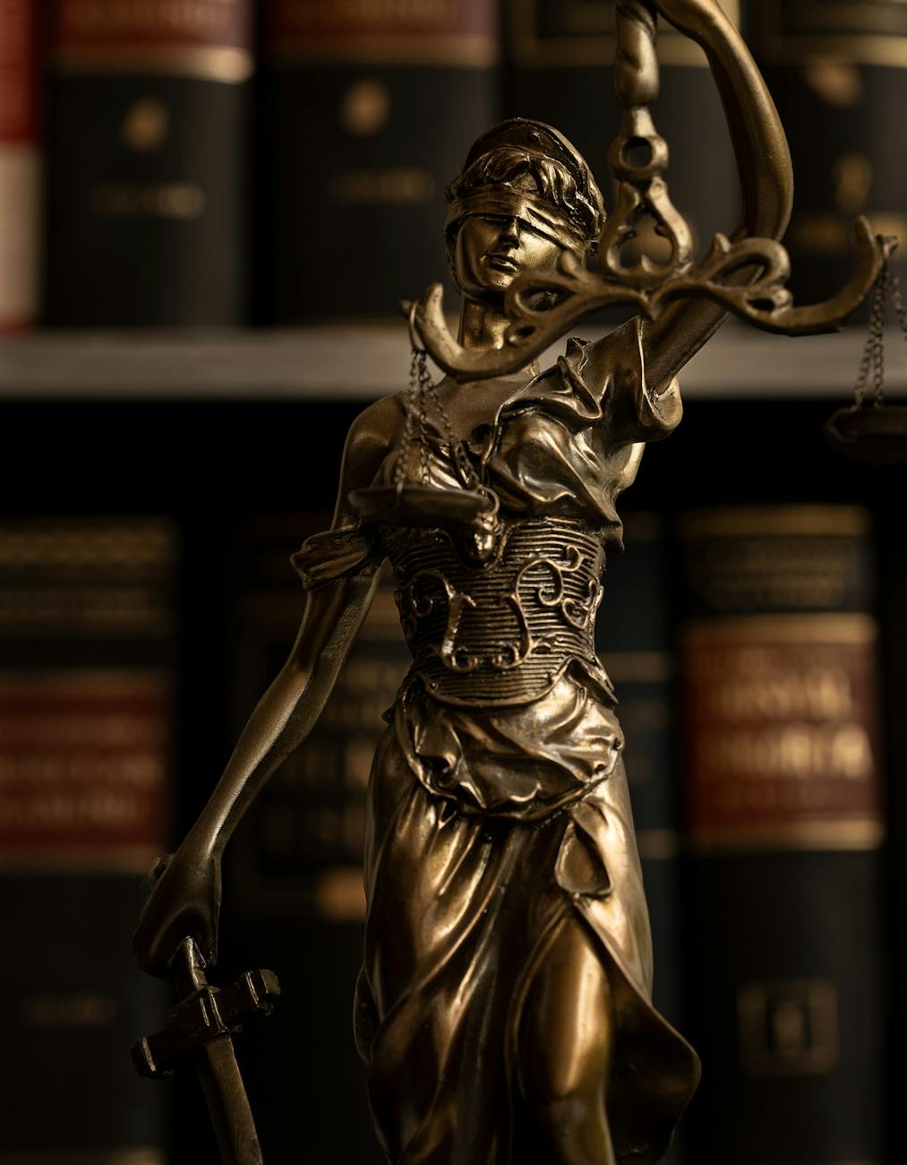 golden justice figurine