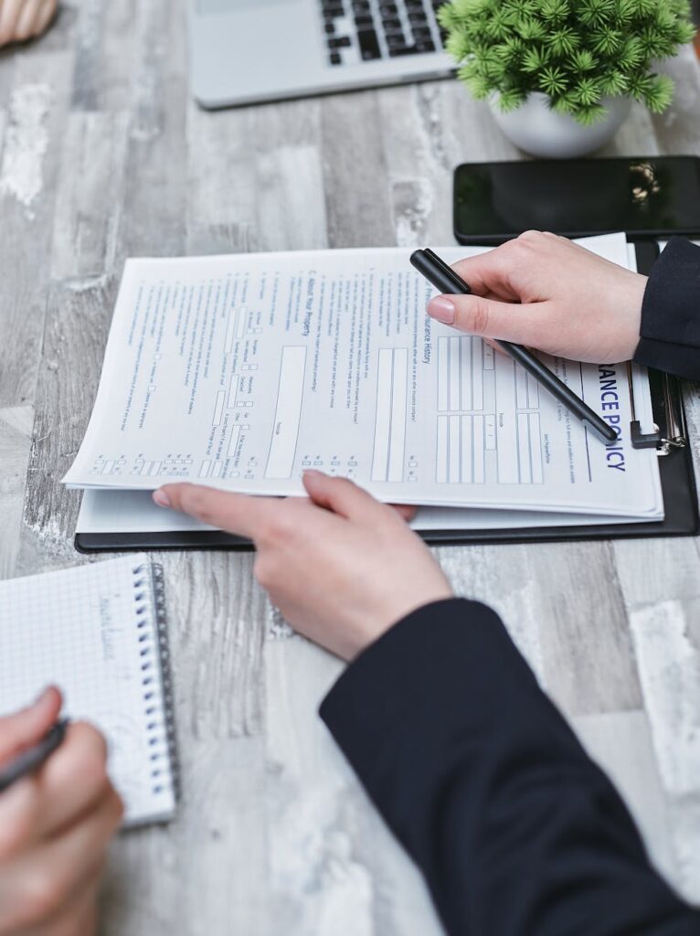 a person holding a document